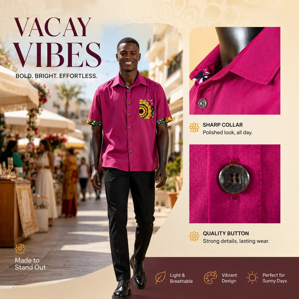 African Shirts for Men Denim Thin Shirt Short Sleeve Pockets Slim Slight Elastic Jeans Cowboy Shirt Clothing Crop Top A2012006