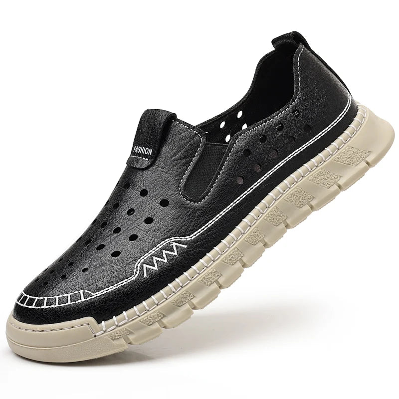 Men's Loafers High-quality Handmade Soles Breathable Lightweight Park Walking Shoes Commuting Men's Driving Leather Shoes