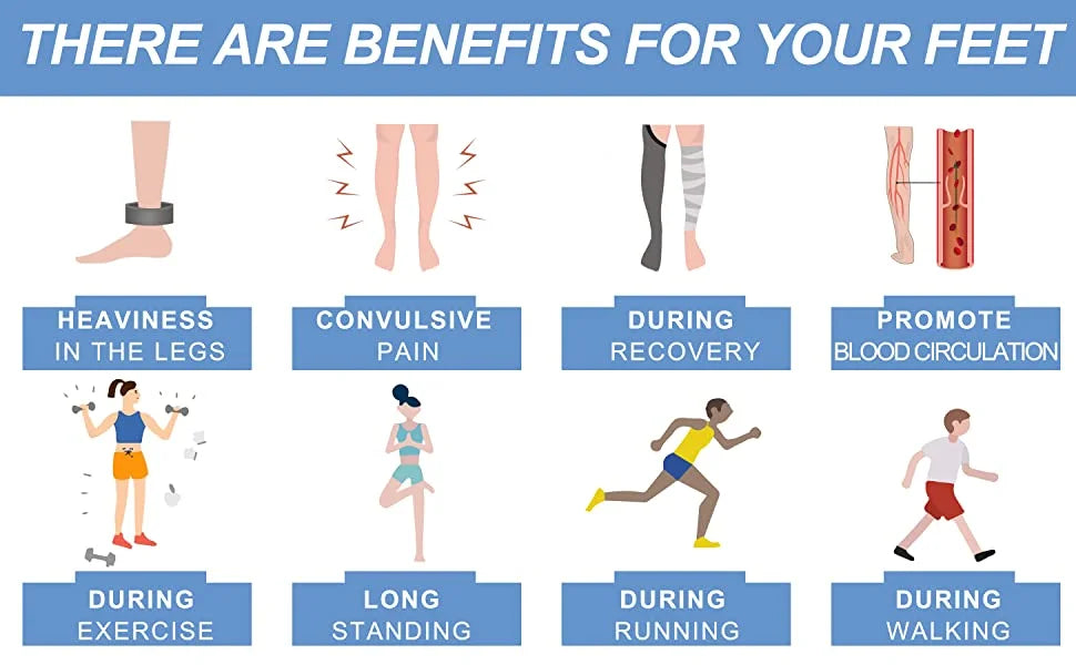 4 Pairs Compression Socks 20-30mmhg High Stockings Men Women Sports Socks For Marathon Cycling Varicose Veins Pregnancy Nursing
