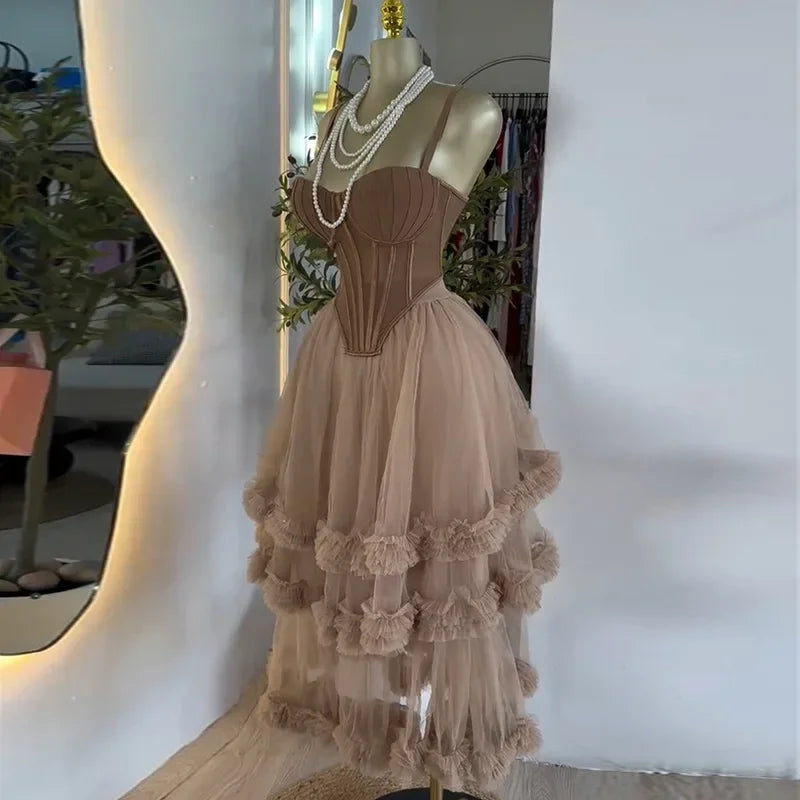 Women's Dress Set Sleeveless Strap Tops and Pleated Tiered Skirts Suit Elegant Vacation Birthday Two 2 Piece Set Outfits