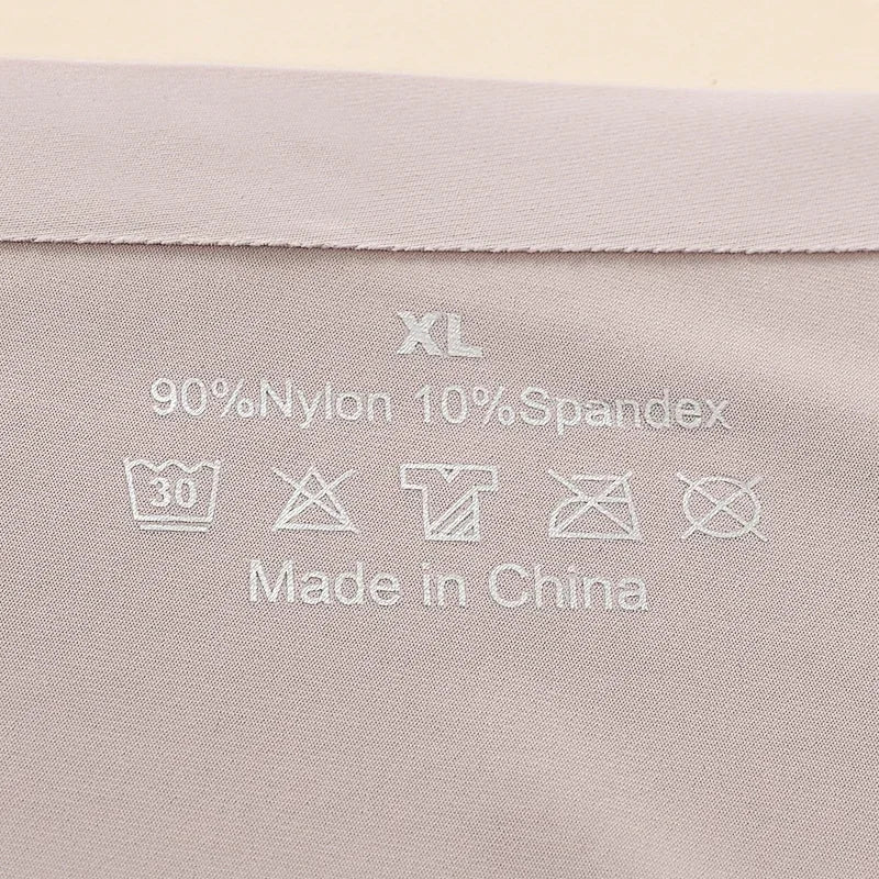 Womens Nylon Ice Silk Seamless Boyshort Underwear Anti-See-Through Breathable Non-Curling Safety Pants