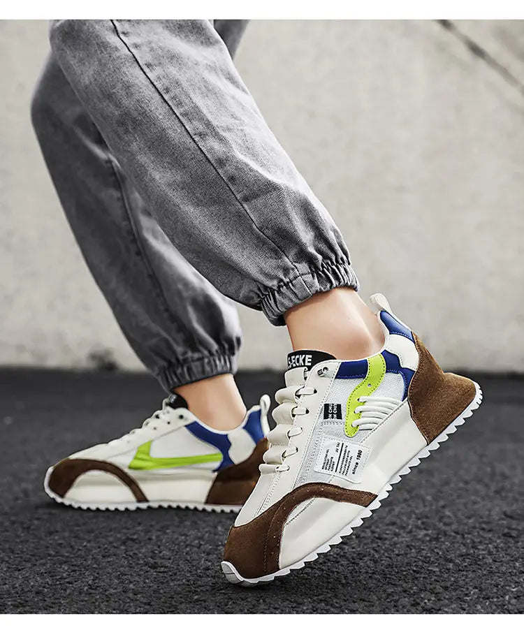 Fashion brand tenis men casual faux leather sneakers male wedged shoes new spring summer breathable trainers man gym run shoes