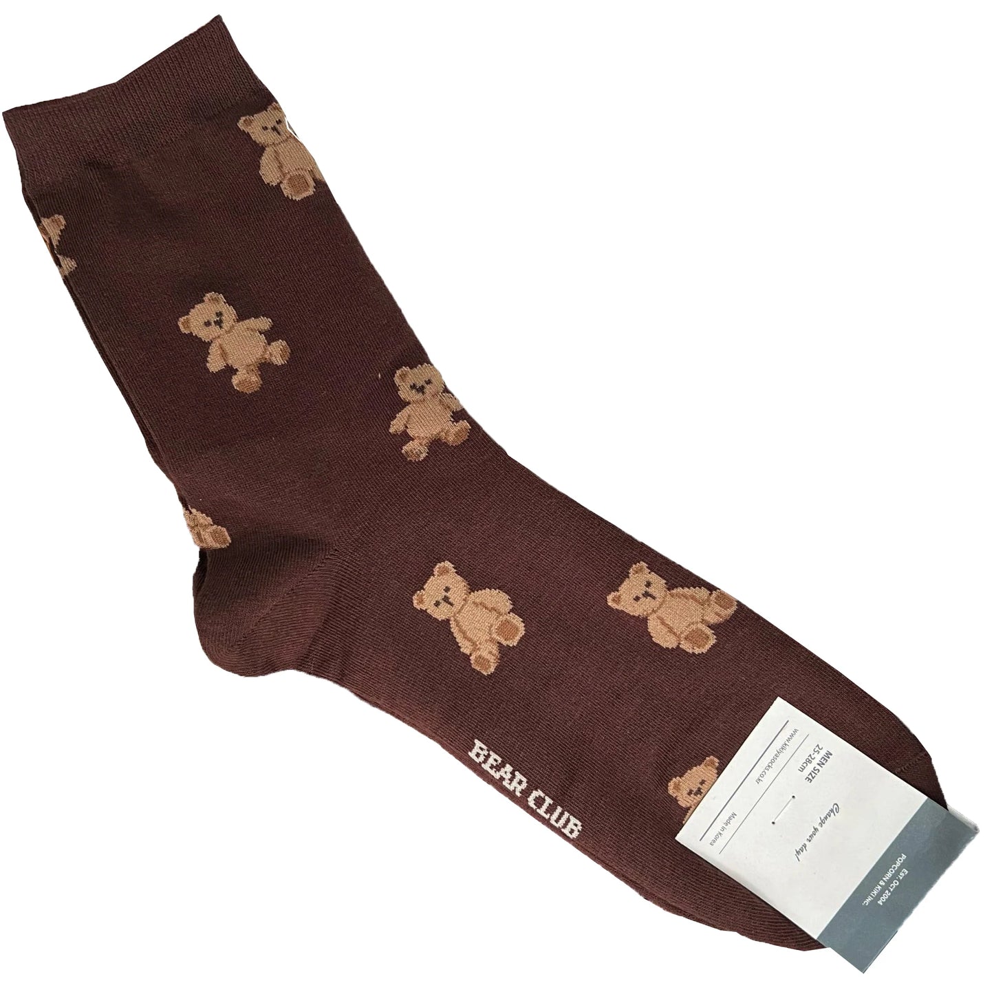 Good Quality Cartoon Gentleman Bear Men's Socks Cotton Harajuku Style Sport Boys Skateboard Novelty Breathable  Christmas Gifts