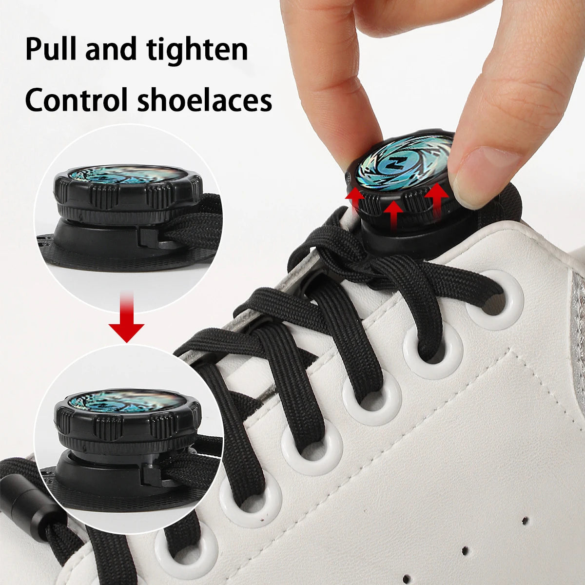 No-Tie Automatic Shoelaces New Swivel Buckle Laces Without Ties Casual Shoes Sneakers Shoe Accessories for Adults and Kids