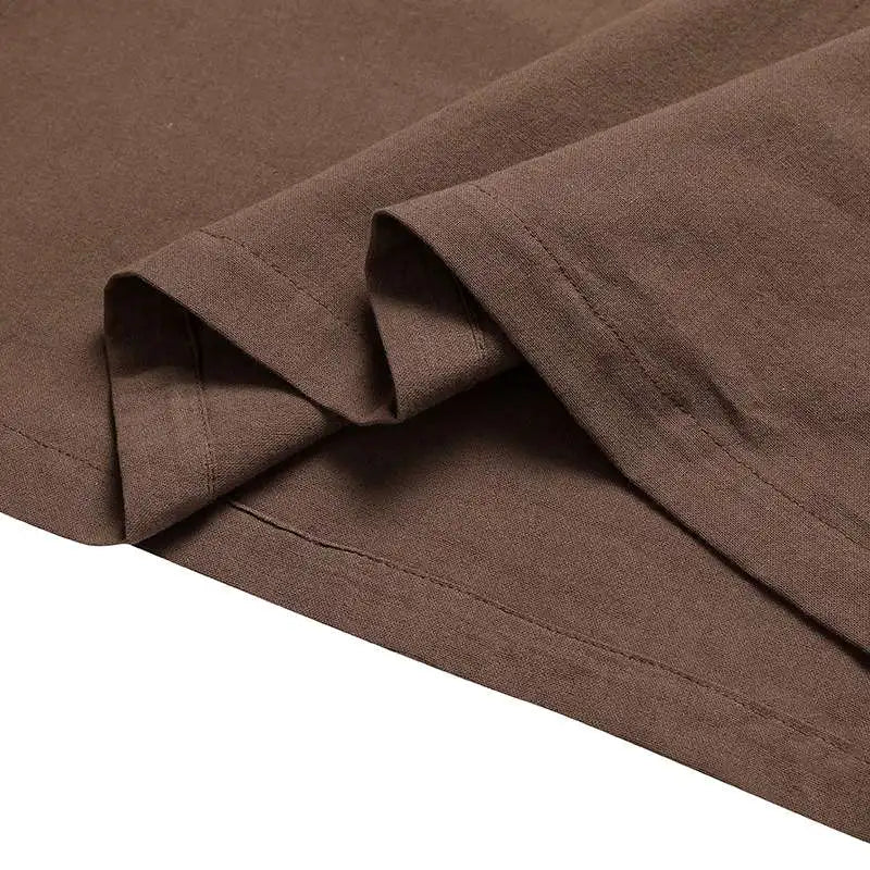 ZANZEA Women A Line Cotton Skirt Elastic Waist Midi Skirt Solid 2024 Summer Korean Side Pockets Falda Saias Casual Holiday Jupe