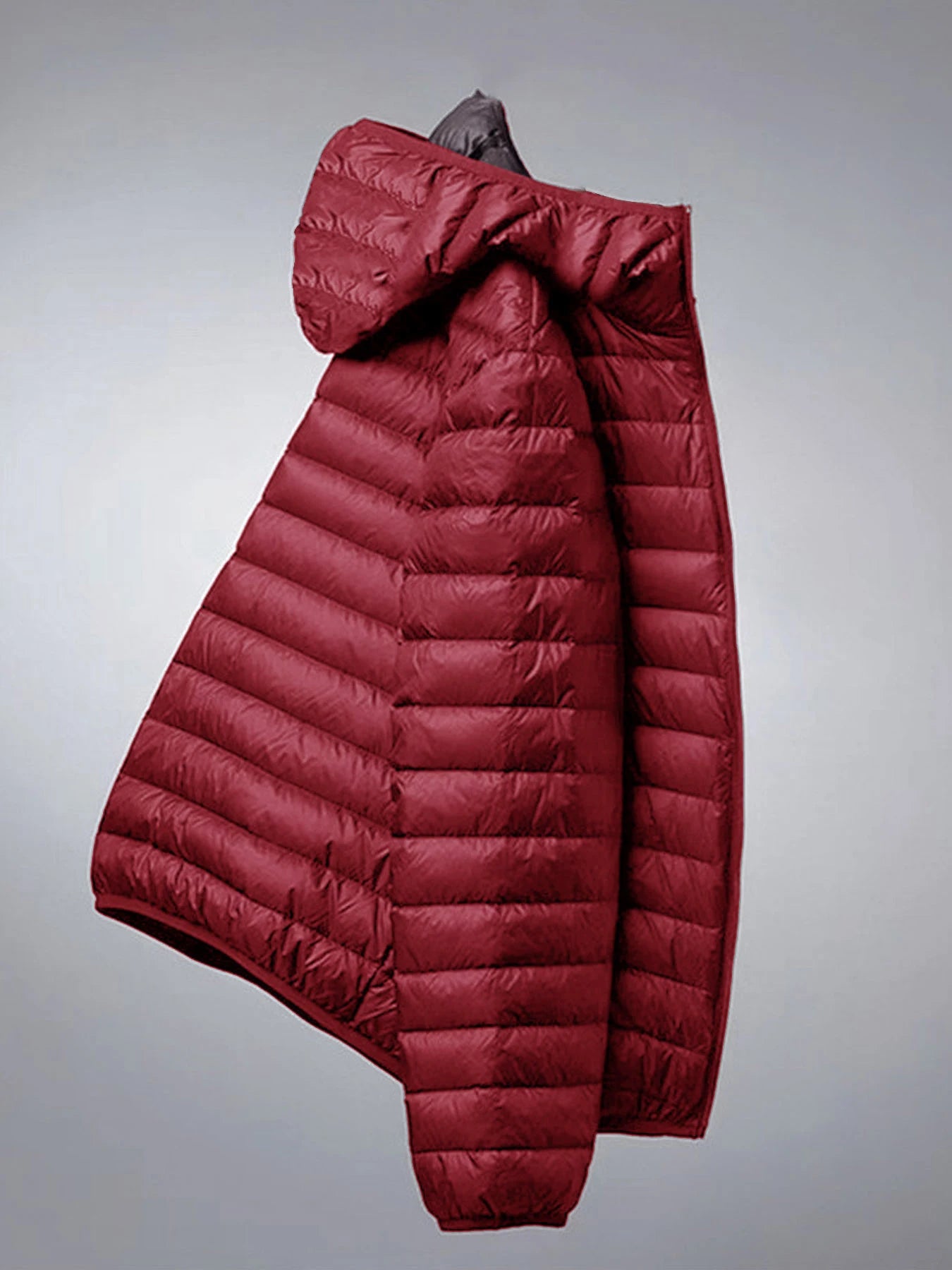 Winter Men's Lightweight Casual Cotton Jacket Suitable for Outdoor Sports, Windproof and Warm, Men's Hooded Solid Color Simple Cotton Coat