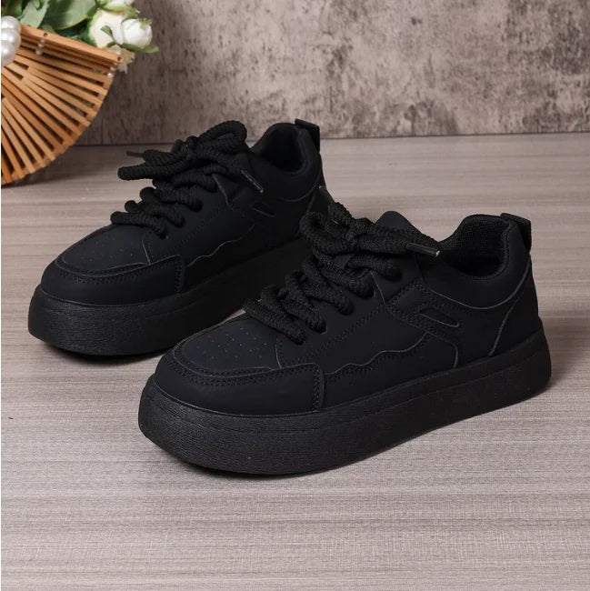Thick-Soled Sneakers for Women 2025 Fall New Fashion Versatile Heightening Bread Shoes Casual Platform Women's Vulcanize Shoes