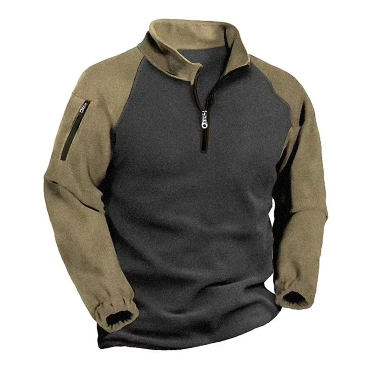 2024 New Half Zipper Tactical Jackets Men's Winter Warm Fleece Sweatshirts Outdoor Hunting Shooting Patchwork Pullover Coats Men