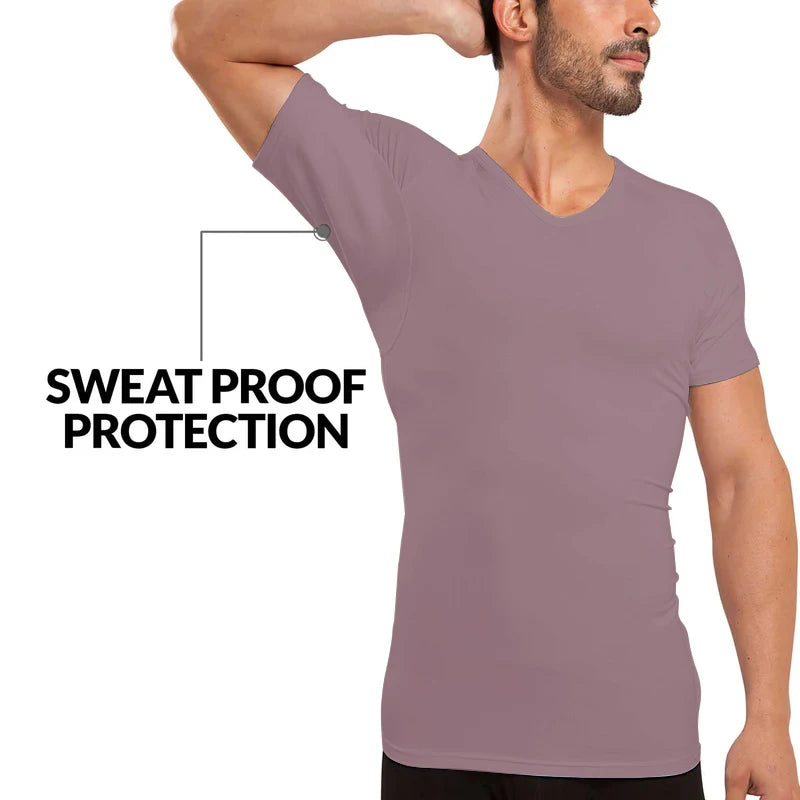 Dry Soft White Modal High Quality Luxury Bamboo Fabric Men  Resistant Under T Shirt Sweat Proof Undershirt