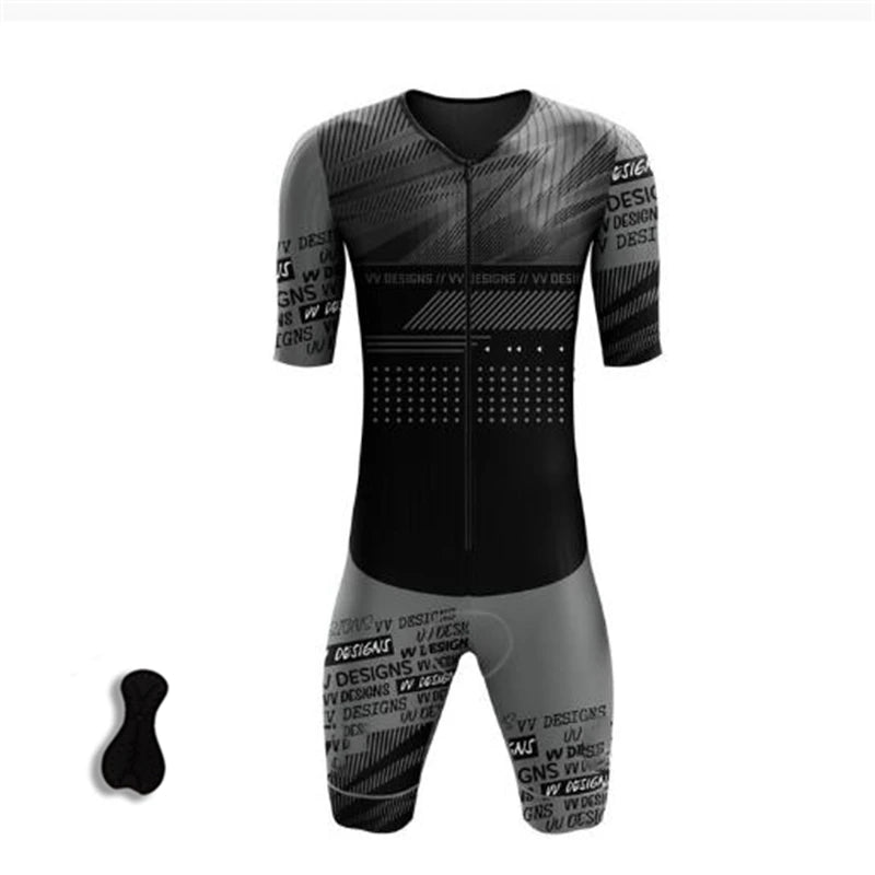 Wholesale Man's Custom Team Cycling Clothing Design Professional Cycling Jersey Triathlon Jumpsuit ,  Running  Clothing Jumpsuit