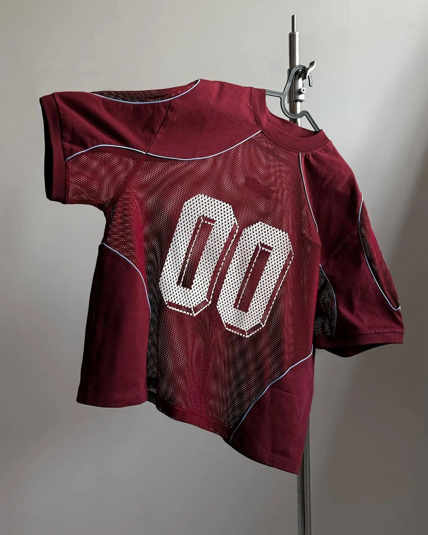 Summer European/American Fashion Mesh Patchwork Loose Top for Men Digital Pattern Printed Breathable Sportswear Couple Jersey