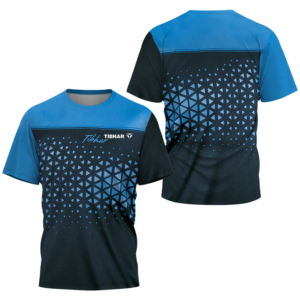 2024 Singapore Felix Lebrun League Clothing Men's Table Tennis T-Shirt Quick Drying Breathable Short Sleeve Men's Tennis T-Shirt
