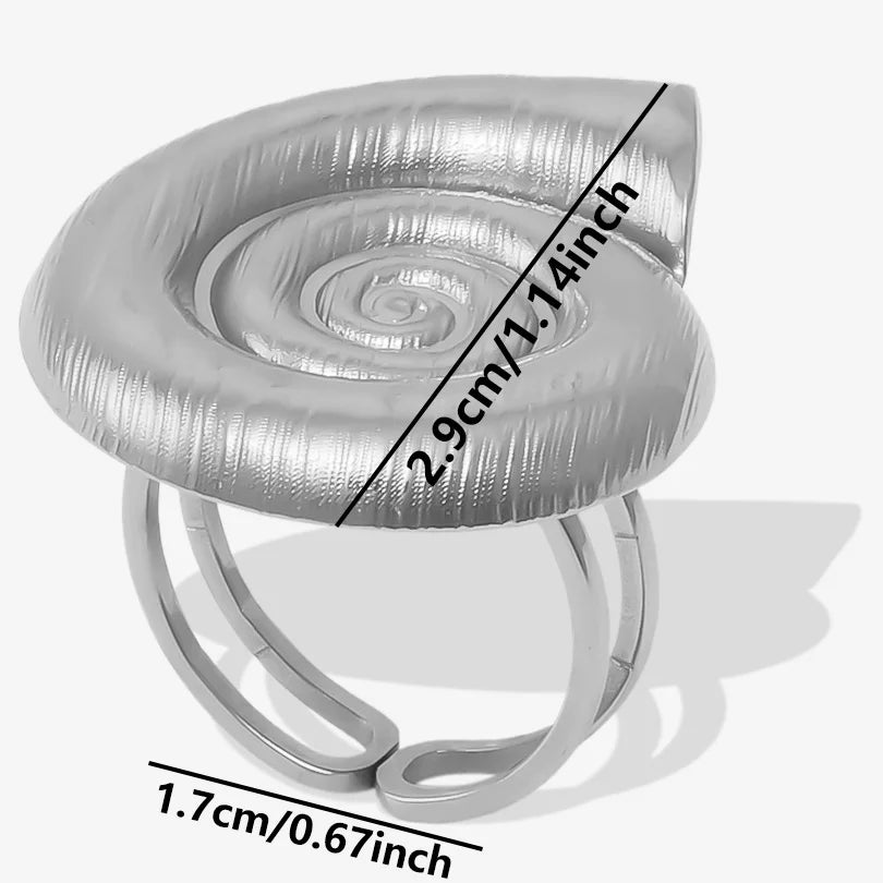 Fashion 5pcs/lot Marine Jewelry Sea Animals Conch Starfish Shell Rings Stainless Steel Rings Jellyfish Scallop Oceans Women Gift
