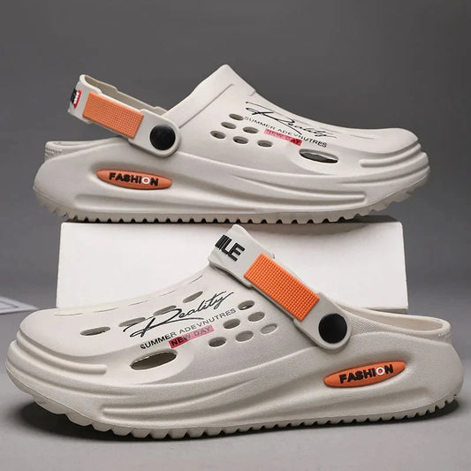 Men's Slip-on Sandals for The Beach Non-Slip Slippers Thick Soft Platform Slide Fashion Comfortable Sandals Slippers Shoes