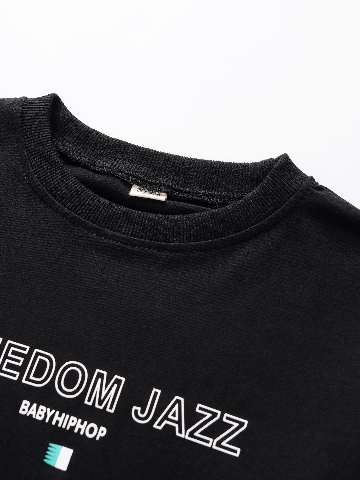 Kids Girl Long Sleeve Fashion Crop Top Casual Loose Pullover T-shirt for Hip-Hop Jazz Street Dance Performance School Daily Wear