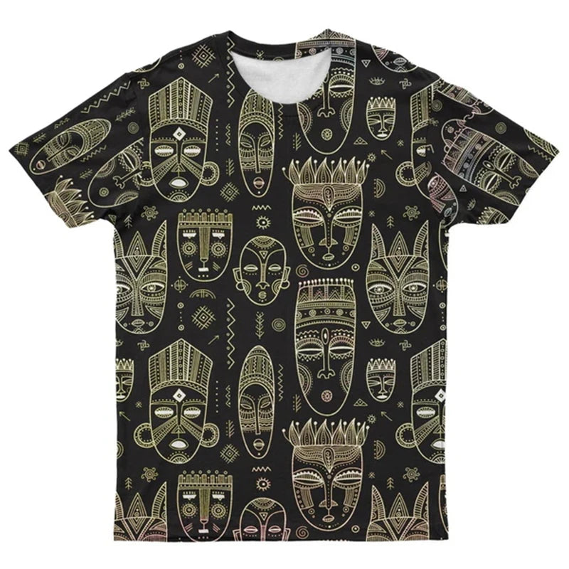 Africa Ethnic T-Shirts African Dashiki 3D Printed Men Women Fashion Streetwear Oversized Short Sleeve T Shirt Tees Tops Clothing