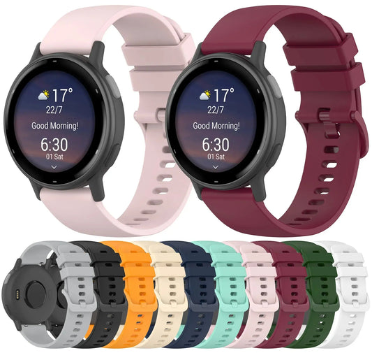 20mm Watch Strap For Garmin vivoactive 5/vivoactive 3 music/Forerunner 165/165 Music 645 245 245M Sport silicon Smart Wristband