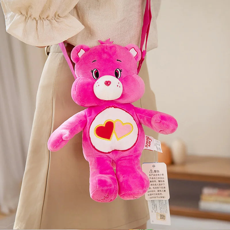 Care Bears Plush Backpack Kawaii Fashion Plushie Doll Fur Bag Girl's Bag Children's Bag Shoulder Bag Knapsack Bags Gifts