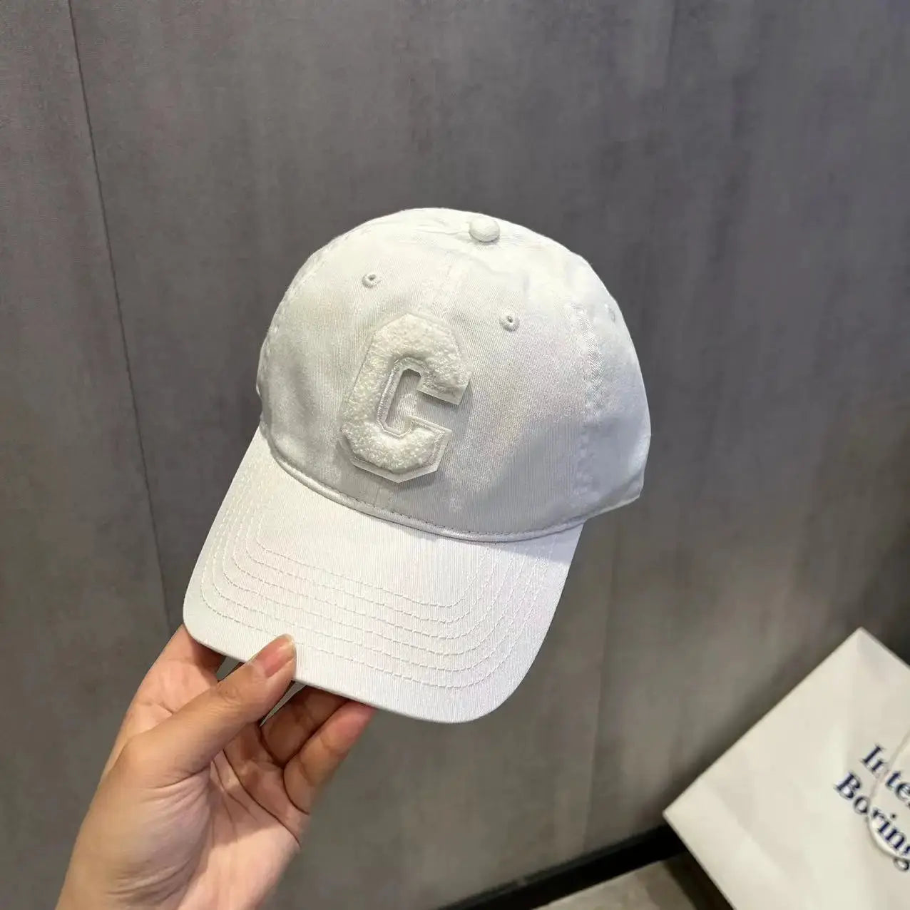 Fluorescent Yellow Duck Tongue Hat C-Letter Fashion Hip Hop Hat Casual Hat Korean Street Minimalist Sunshade Baseball Hat BAZAARHUBO