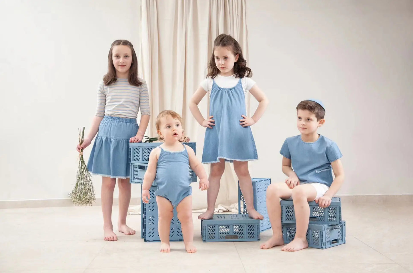 Kids Denim Clothes Casual Cotton Jeans for Boys Girls Toddler Kids Jeans Pants