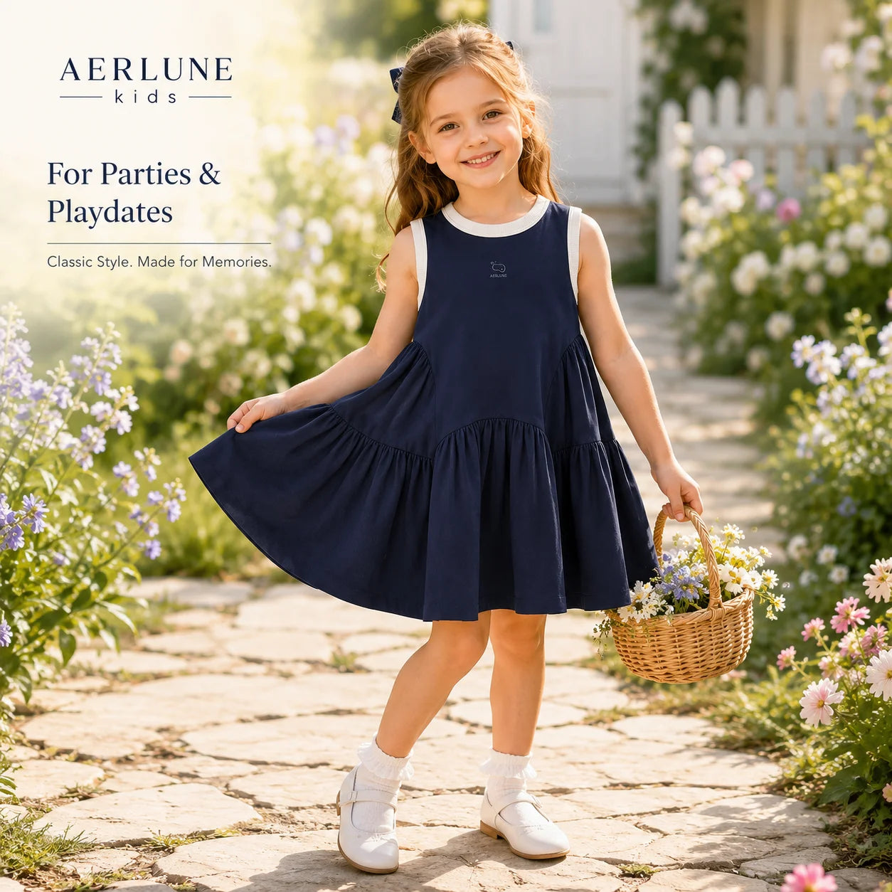 Kids' Dresses Korean Children's Clothes 2025  Vest Summer Baby Fashionable College Style Ordinary Dress Outer Wear Casual Simple