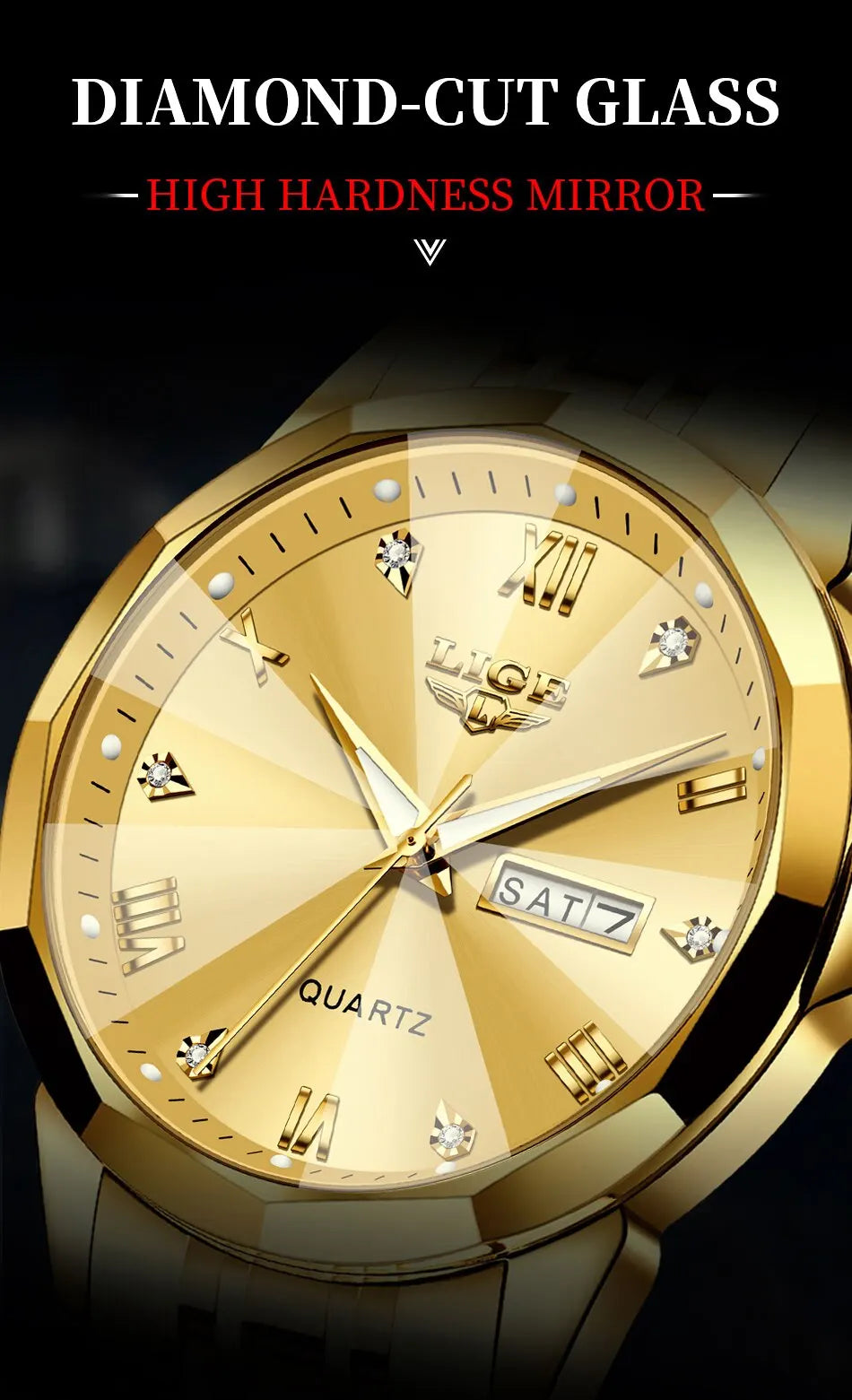 LIGE New Quartz Watch For Men Top Luxury All Steel Design Fashion Business Wristwatch Men Waterproof Watches Man Montre Homme