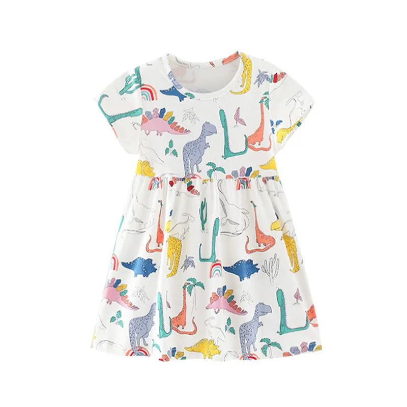 Dresses with collar baby girls clothing dresses horse girls Princess Flower Girl Dress Summer Tutu Wedding Birthday Party Dress