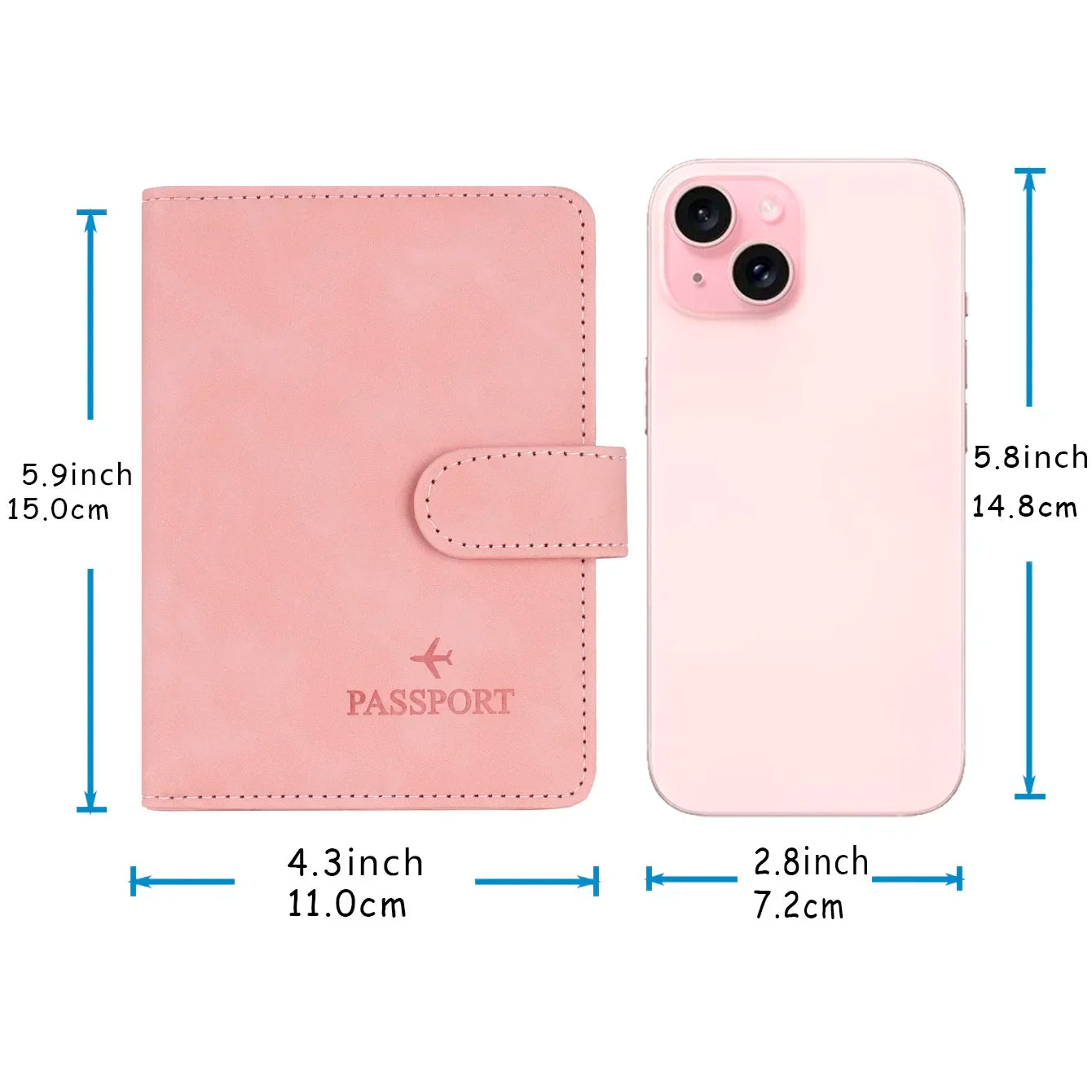 Simple Travel Passport Holder Cover Case Wallet RFID Blocking Business PU Leather Card Case Travel Accessories for Women Men