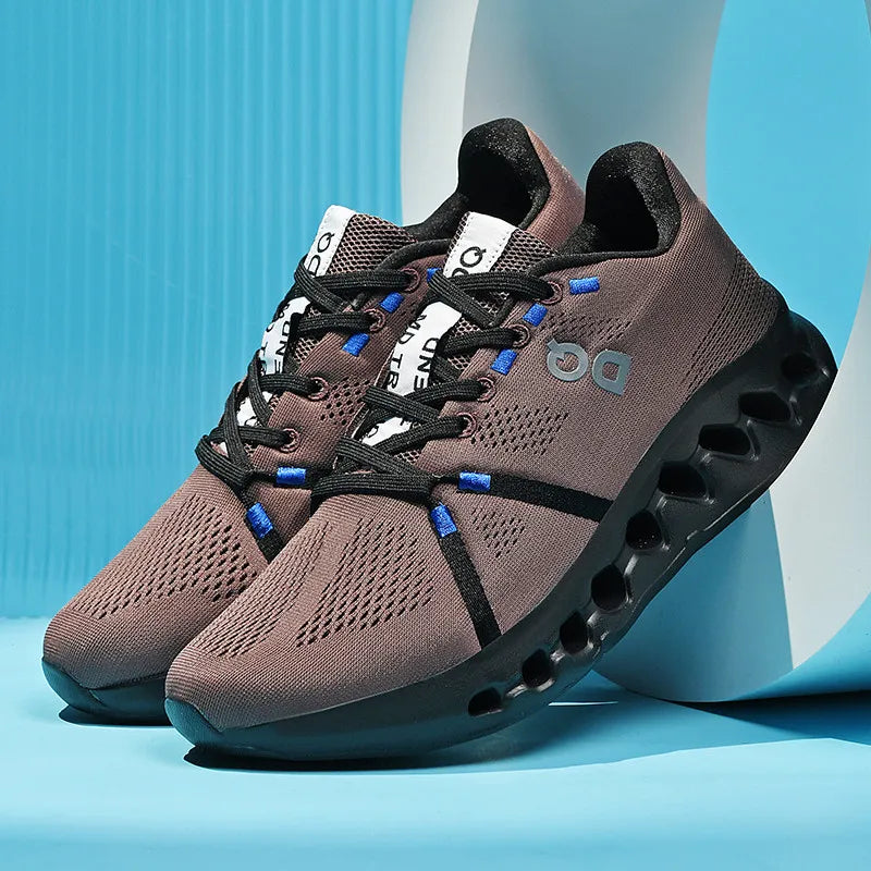 Spring new men's sports shoes breathable mesh shoes casual shoes outdoor running shoes with cushioning and lightweight design