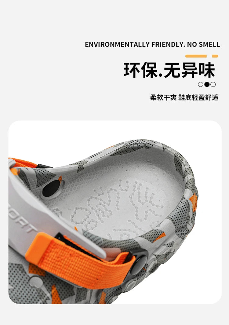 Plus Size 47 Summer Men Slippers Light EVA Men's Casual Shoes Hole Shoes Clogs Home Garden Outdoor Male Beach Flat Sandals