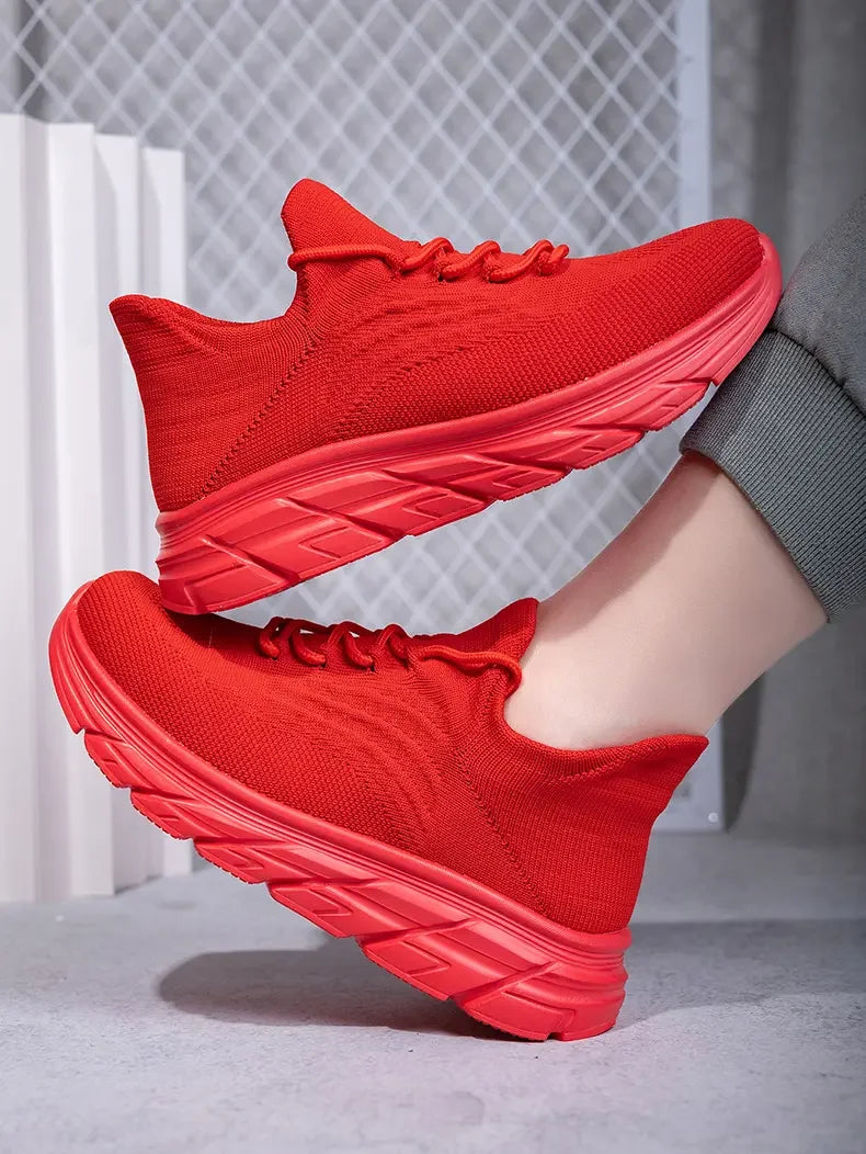Men's Gray Running Shoes - Breathable Mesh Lace Cushioned Flat Boots Lightweight Sports Training Shoes Casual Style Design Shoes