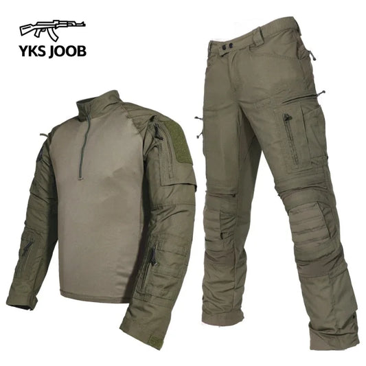 2026 Spring Autumn Men'sTactics Sets Wear Resistant Uniform Shirts Outdoor Sports 2-piece Suits Breathable Frog suit Cargo pants