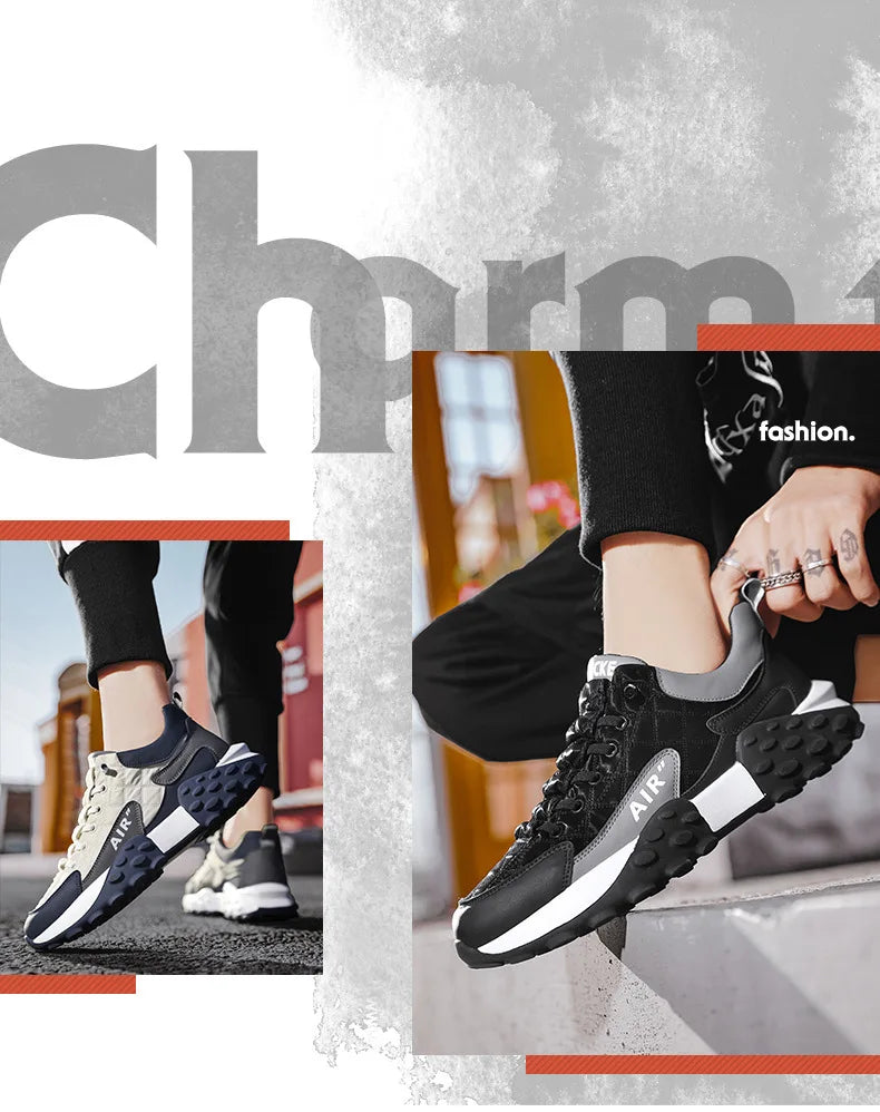 Men Sneakers Platform Men Shoes 2025 New Running Shoes for Men Luxury Brand Casual Vulcanized Shoes Comfortable Tenis Masculino