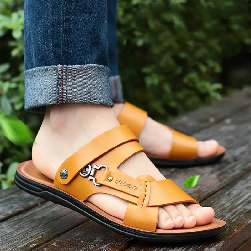 New Summer Men's Open-toed Sandals Fashion Trend Beach Shoes Slippers Men's Sandals Mens Sandals Summer  Leather Sandals