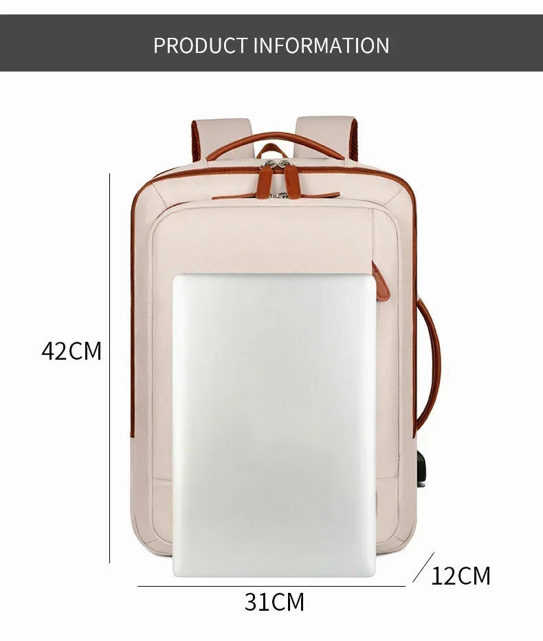 Women Business Backpack Waterproof Laptop Computer Pack Weekender Commuter Bag With USB Port College Student Bags Travel Daypack