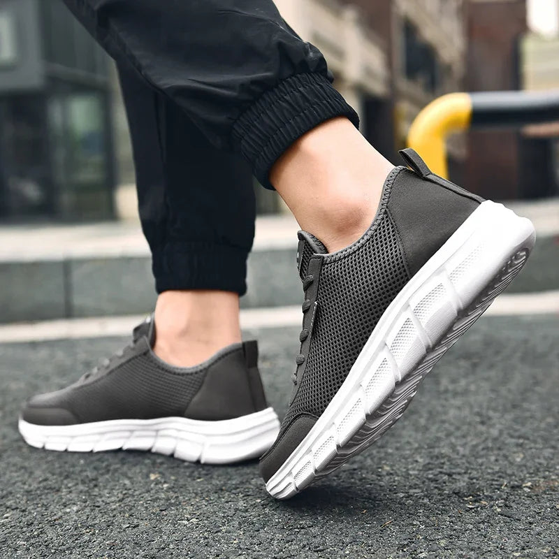MAEDEF New Sneakers Men's Breathable Mesh Lightweight Casual Walking Man Shoes Big Size 39-48 Comfortable Black Sneakers for Men