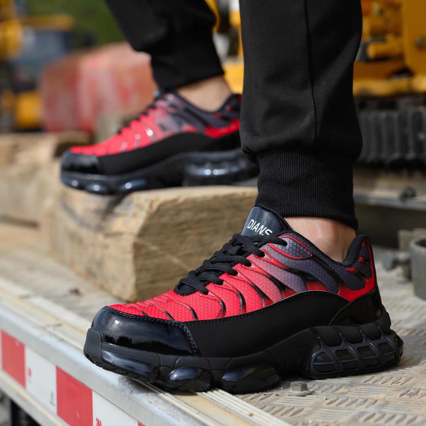 Air Cushion Steel Toe Work Safety Shoes Men Women Non Slip Sneakers Anti-Smash Puncture Proof Security Breathable Shoes Unisex
