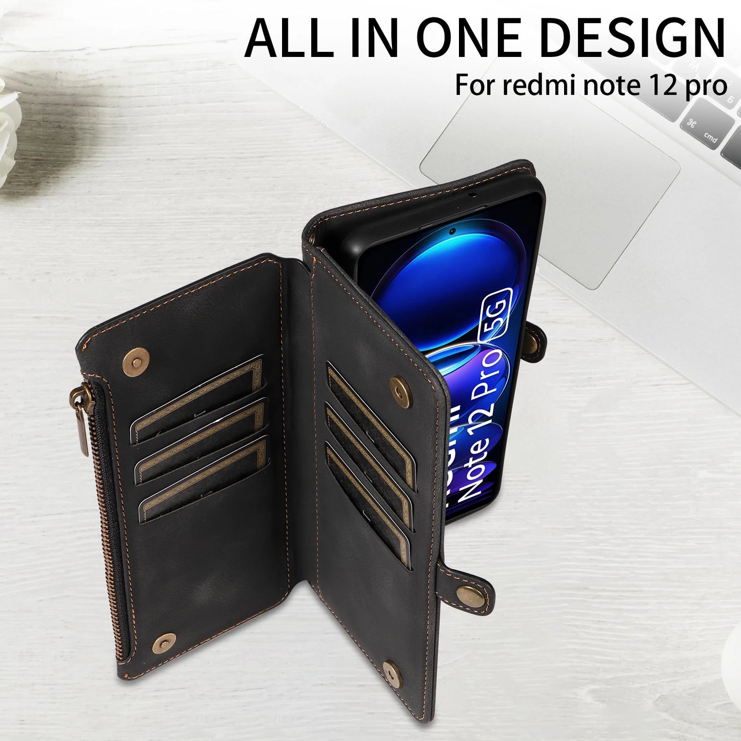 For Xiaomi Redmi Note 15 14 13 15C Poco X7 Pro F5 12 13C 14C 13T 15T Plus 5g Cases 4g Leather Wallet Card Holder Flip Phone Bags