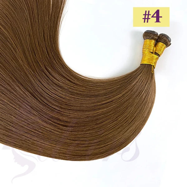 ADEIRS Genius Wefts Extensions Hair Bundles Brown Blonde 100% Real Human Hair Straight Remy Hair Invisible can Curly
