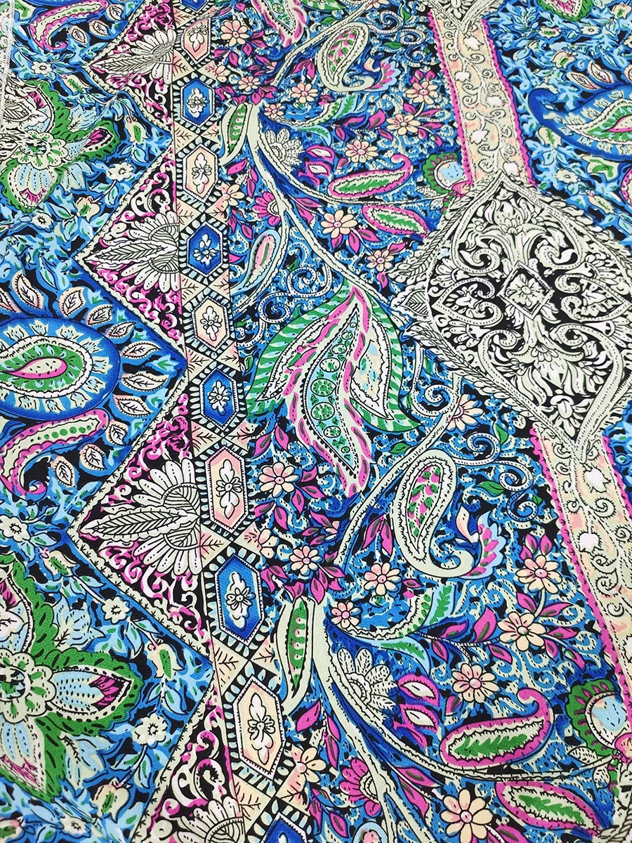 Fashion Vintage Paisley Bikini Cover Ups Summer Chiffon Cardigan Cape Women Beach Swimsuit Sun Protection Smock Loose