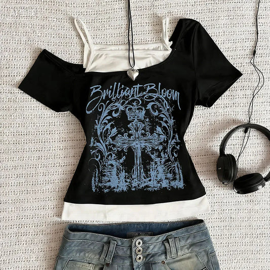 Anime Graphic Print Y2K T-Shirt