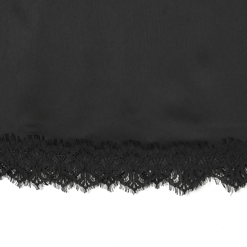 Women's Skirt With Lace Black High-Waisted Skirt Pants Summer Side Zipper Slim-Fitted Mini Skirt Women's Fashion Party Skirt