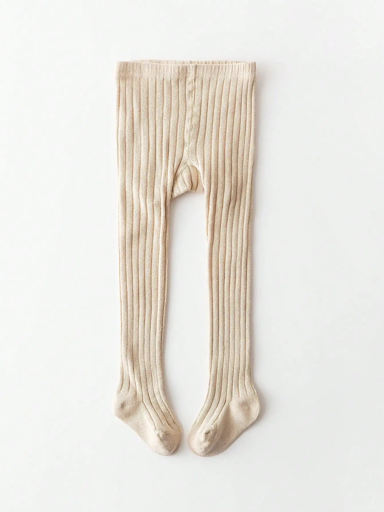1-Pack of Simple Basic Vertical Striped Leggings for Baby Girls, Suitable for Girls' Daily Life