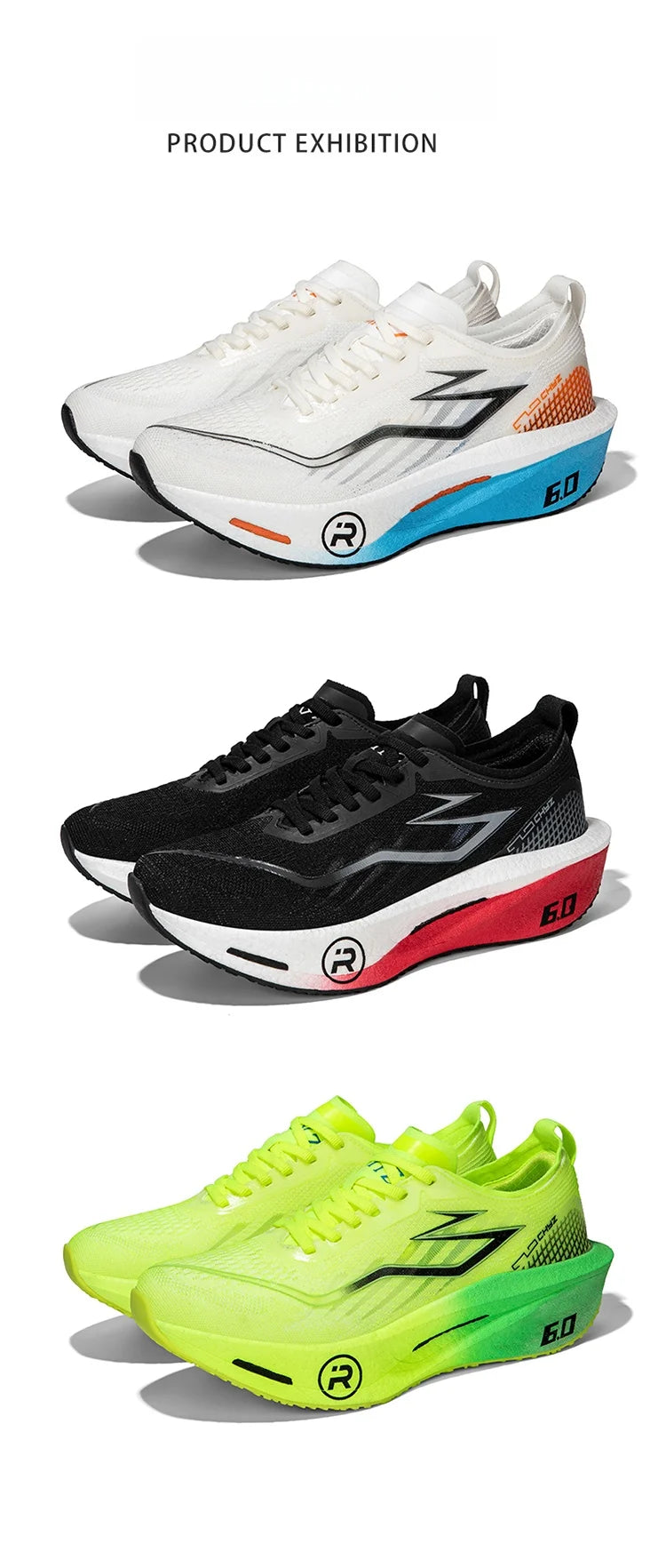 2026 Men's Sports Shoes Carbon Board 6.0 Racing Marathon Stable Rebound Wear-resistant Men's Running Shoes Training Jogging Shoe