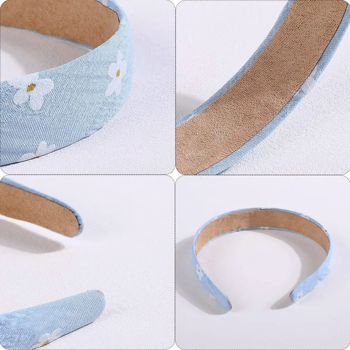7Pcs Fashion Women Hair Band Floral Print Headbands Girls Simple Hairband Printed Hair Hoop Female Hair Accessories Headwear BAZAARHUBO