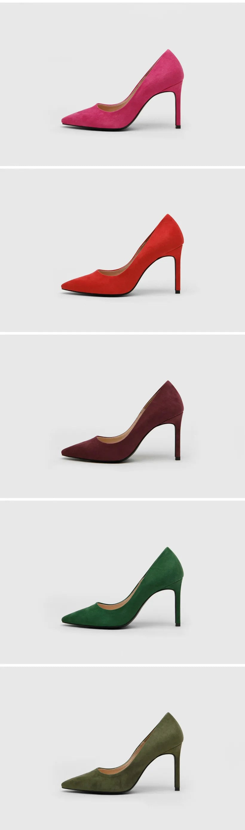 2025 Flock Leather Heels Women Pumps Bucket Pointed Toe High Heels Sexy Lady Shoes Thin Heels Chaussure Femme Autumn