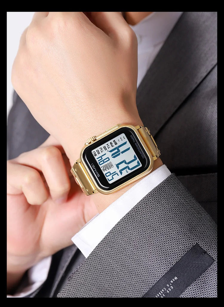 SKMEI 2447 Brand Fashion Men's Electronic Watch Calendar Alarm Clock Luminous Countdown Digital Watches for Man reloj hombre