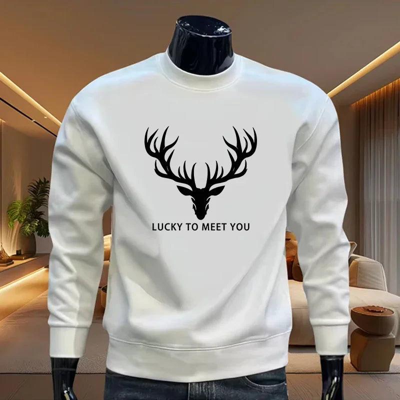 2026 New Arrival Men's Sweatshirt Spring Autumn Daily Casual Fashion O-neck Hoodie Male Home Outdoor Comfort Long Sleeve Tops
