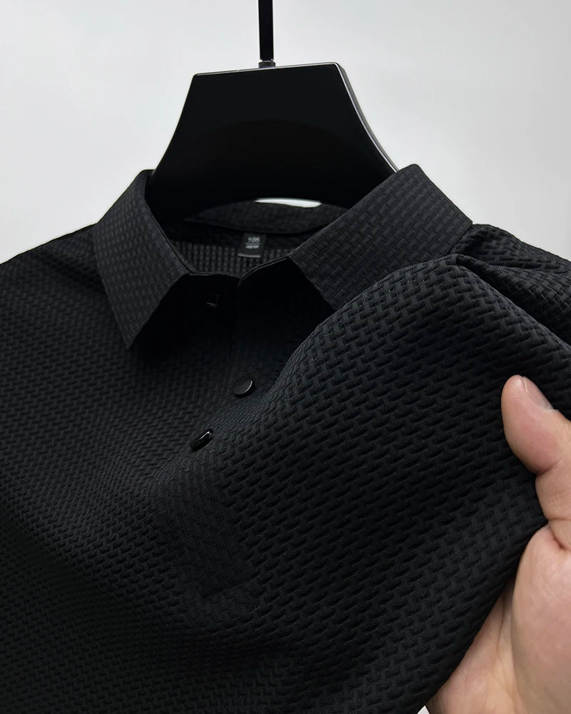 2023 M-4XL Summer New Men's Short Sleeve T-shirt Cool and Breathable POLO Shirt Business Casual Sweat-absorbing Top