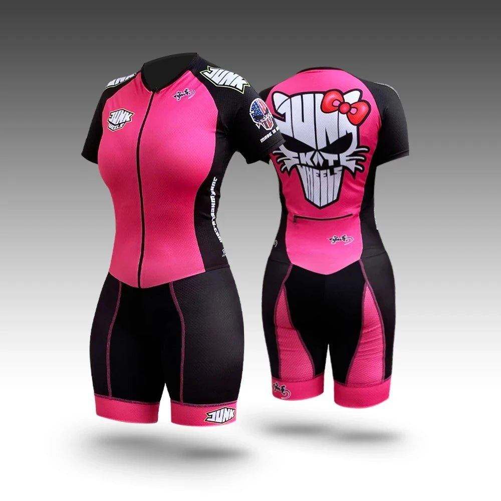 Mans Roller Skating Cycling Jersey Triathlon Clothing Tri Suit Skinsuit Conjunto  Bike Body Sport Swim Run Jumpsuit No Cushion